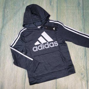 New ADIDAS black 3-stripes fleece hoodie